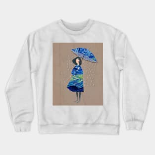 starry night rainy day Crewneck Sweatshirt